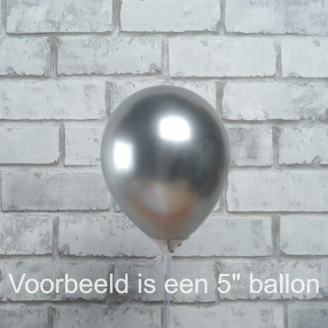 Mooideco - Sempertex ballonnen 12 inch reflex zilver