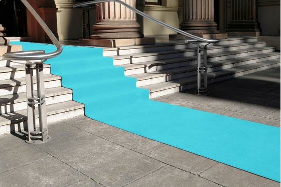 Licht blauwe loper 10 meter