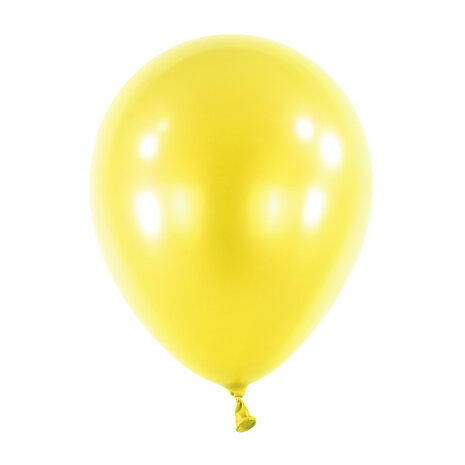 Mooideco - Metallic Sunshine Yellow Anagram ballonnen 5 inch