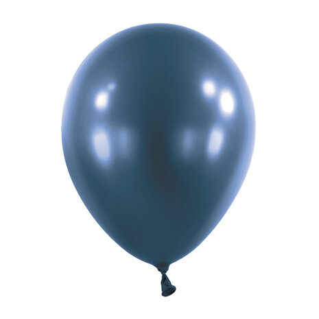 Mooideco - Metallic Navy Flag Blue Anagram ballonnen 18 inch grote helium ballonnen