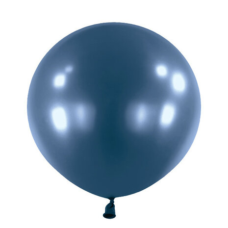 Mooideco - Metallic Navy Flag Blue Anagram ballonnen 24 inch grote helium ballonnen