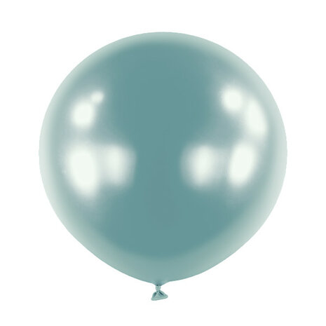 Mooideco - Satin Luxe Pastel Blue Anagram ballonnen 24 inch grote helium ballonnen