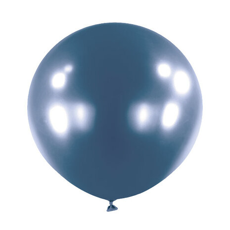 Mooideco - Satin Luxe Azure Blue Anagram ballonnen 24 inch grote helium ballonnen