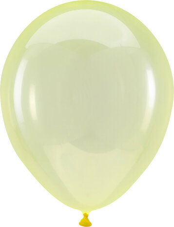 Mooideco - Crystal Clearz yellow Anagram ballonnen 12 inch helium ballonnen