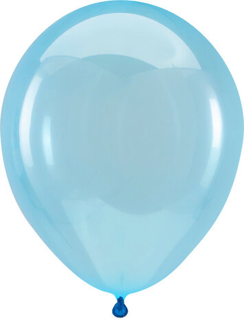 Mooideco - Crystal Clearz Blue Anagram ballonnen 12 inch helium ballonnen
