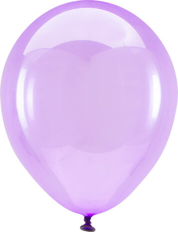 Mooideco - Crystal Clearz Purple Anagram ballonnen 12 inch helium ballonnen