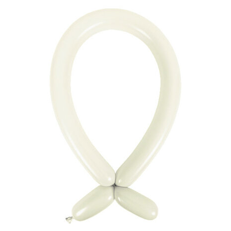 Mooideco - Standard Frosty Wit Anagram ballonnen 260 modeleer