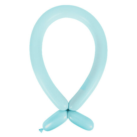 Mooideco - Standard Pastel Blue Anagram ballonnen 260 modeleer