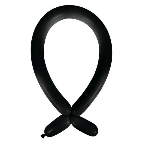 Mooideco - Fashion Jet Black Anagram ballonnen 260 modeleer