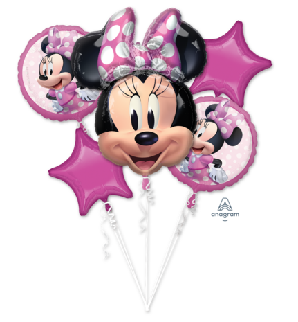 Mooideco - Minnie Mouse bouquet - 25 inch en 18 inch ballonnen - ballonnenboeket