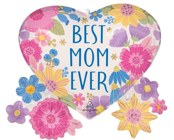 Mooideco - Best Mom Ever Botanical Lines - Moederdag - 29inch - P35 Anagram