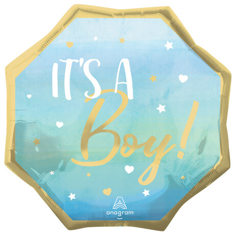 Mooideco - Blue baby boy its a boy - geboorte en baby - 22 inch - Anagram
