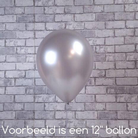 Mooideco - Kalisan ballonnen Metallic Silver - 12 inch
