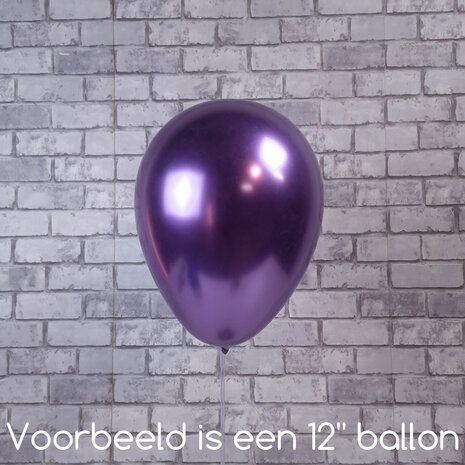 Mooideco - Satin Luxe Purple Royal Anagram ballonnen 12 inch helium ballonnen