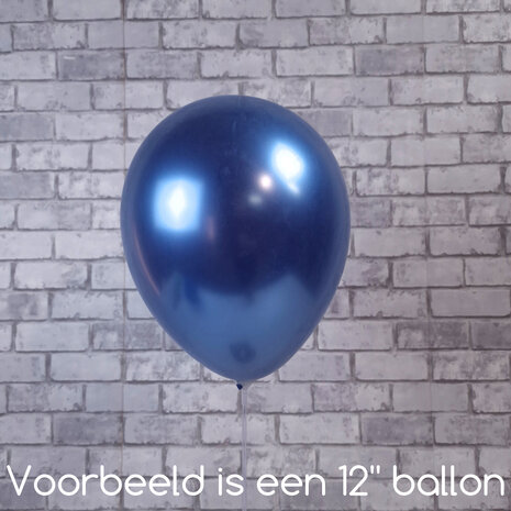 Mooideco - Satin Luxe Azure Blue Anagram ballonnen 24 inch grote helium ballonnen