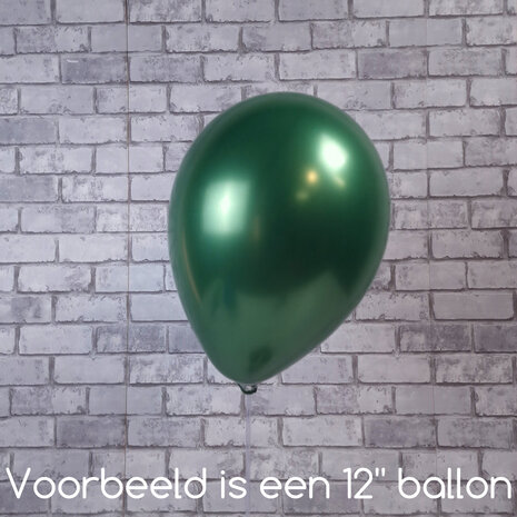 Mooideco - Satin Luxe Emerald Green Anagram ballonnen 12 inch helium ballonnen