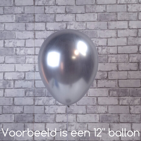 Mooideco - Satin Luxe Platinum Anagram ballonnen 5 inch