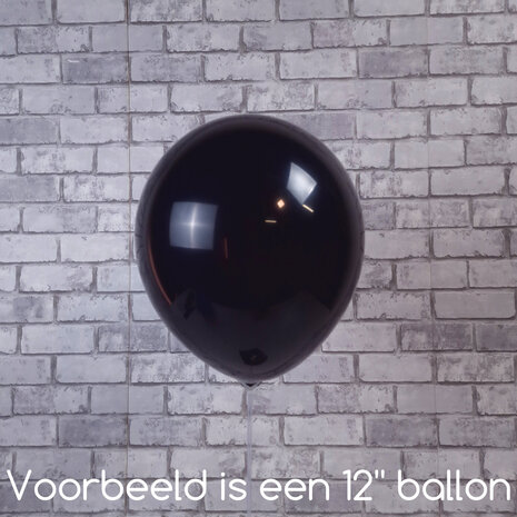 Mooideco - Fashion Jet Black Anagram ballonnen 12 inch helium ballonnen