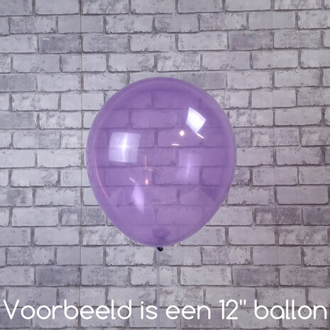 Mooideco - Crystal Clearz Purple Anagram ballonnen 12 inch helium ballonnen
