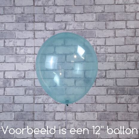 Mooideco - Crystal Clearz Green Anagram ballonnen 12 inch helium ballonnen