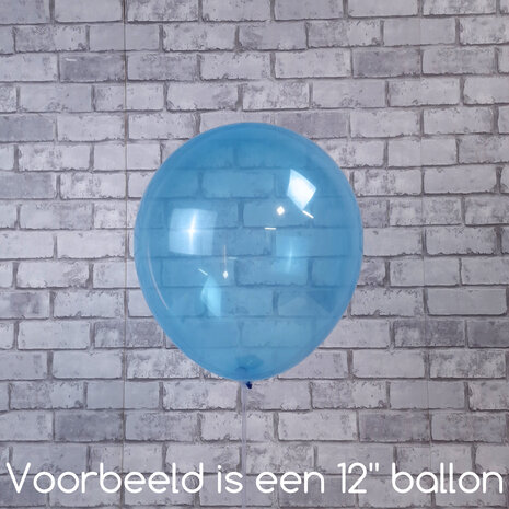 Mooideco - Crystal Clearz Blue Anagram ballonnen 12 inch helium ballonnen