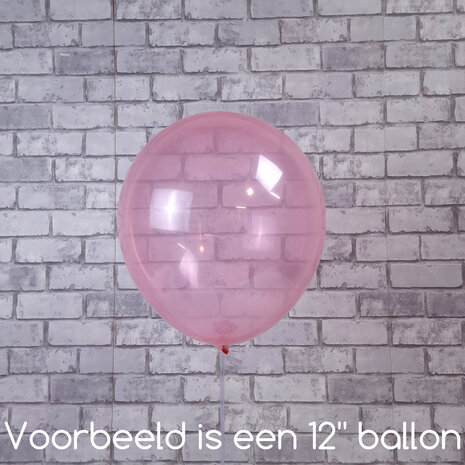 Mooideco - Crystal Clearz Pink Anagram ballonnen 12 inch helium ballonnen