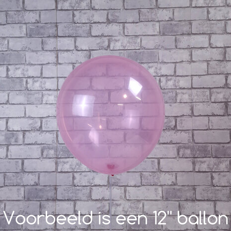 Mooideco - Crystal Clearz Magenta Anagram ballonnen 12 inch helium ballonnen