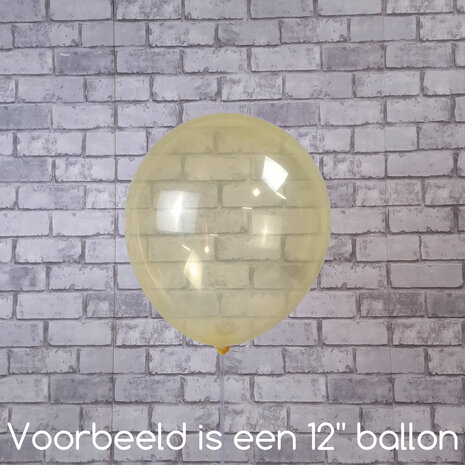 Mooideco - Crystal Clearz yellow Anagram ballonnen 12 inch helium ballonnen