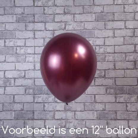 Mooideco - Metallic Burgundy Anagram ballonnen 12 inch helium ballonnen