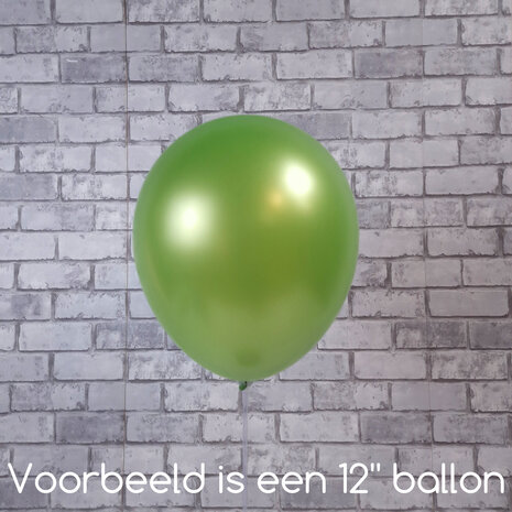 Mooideco - Metallic Kiwi green Anagram ballonnen 5 inch
