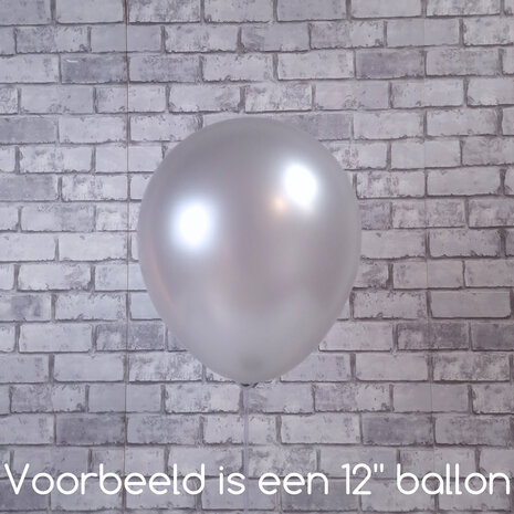 Mooideco - Metallic Silver Anagram ballonnen 5 inch