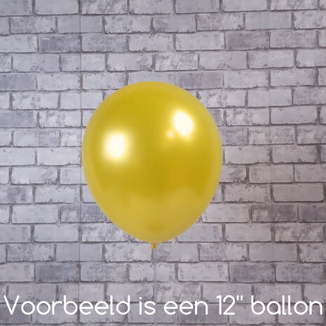 Mooideco - Metallic Sunshine Yellow Anagram ballonnen 12 inch helium ballonnen