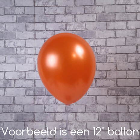 Mooideco - Metallic Tangerine orange Anagram ballonnen 12 inch helium ballonnen