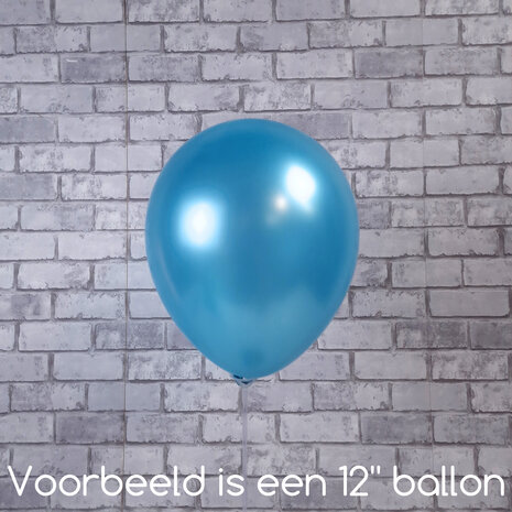 Mooideco - Pearl Caribbean Blue Anagram ballonnen 12 inch helium ballonnen