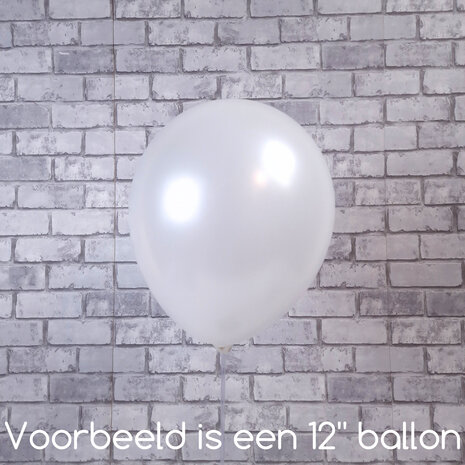 Mooideco - Pearl Frosty Wit Anagram ballonnen 24 inch grote helium ballonnen