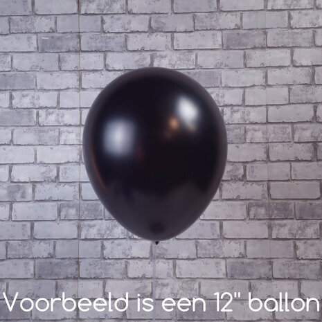 Mooideco - Pearl Jet Black Anagram ballonnen 5 inch