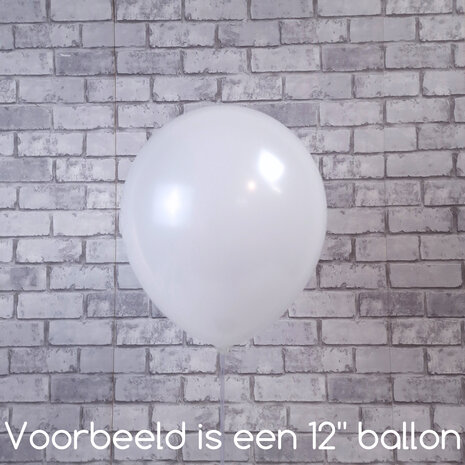 Mooideco - Standard Frosty Wit Anagram ballonnen 5 inch