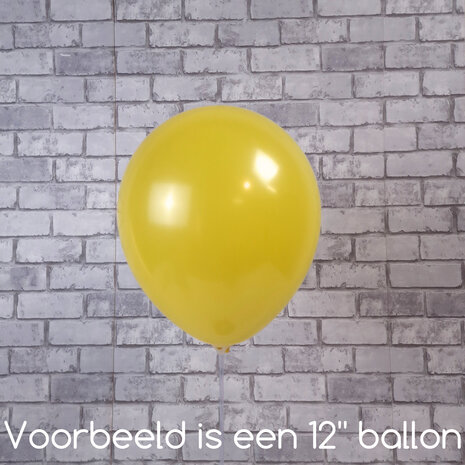 Mooideco - Standard Sunshine Yellow Anagram ballonnen 12 inch helium ballonnen