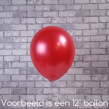 Mooideco - Metallic Apple Red Anagram ballonnen 12 inch helium ballonnen