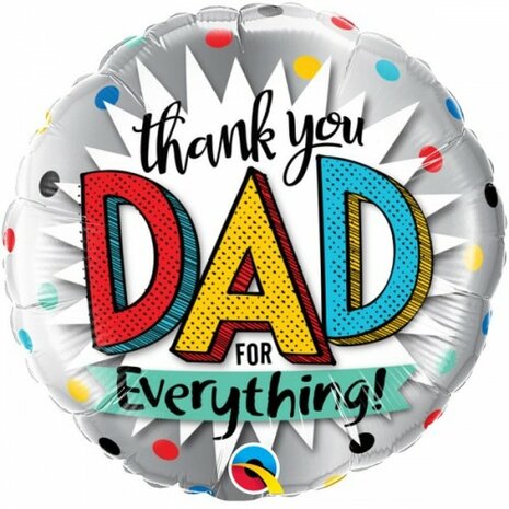 Mooideco - Thank you Dad for everything! - Vaderdag - 18 inch - Qualatex (1)