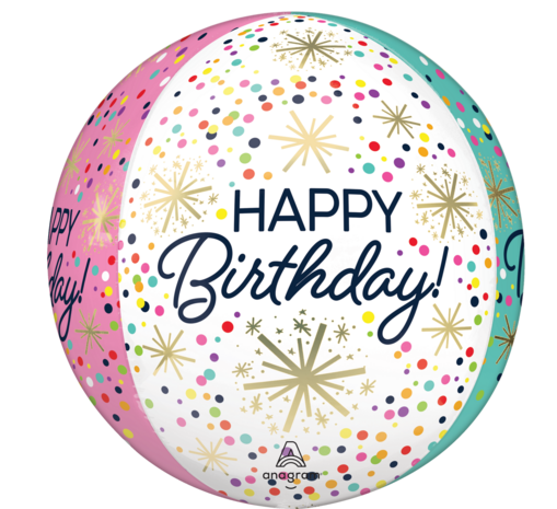 Orbz - Confetti Sprinkle - Happy Birthday -  - 16 inch - G20 Anagram (1)