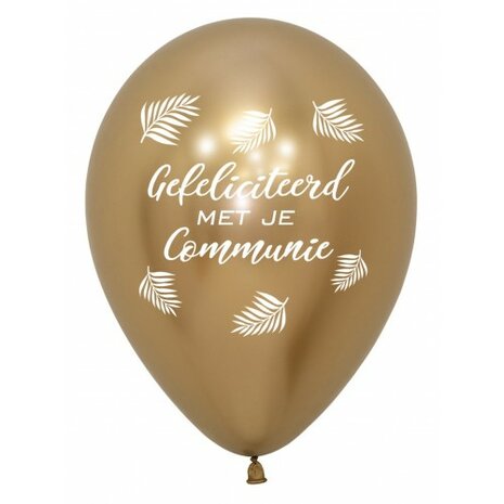R12 -  Gefeliciteerd met je Communie - Palms - Reflex Gold - 970 - Sempertex (25)