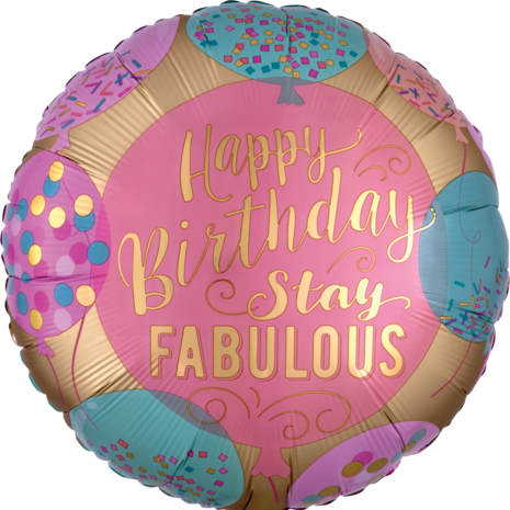 Mooideco - Stay Fabulous - Happy birthday - 18 inch - S40 Anagram