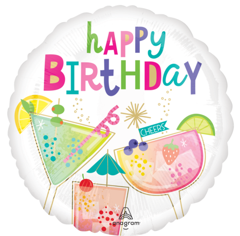 Mooideco - Coctail Surprise Birthday - Happy birthday - 18 inch - S40 Anagram