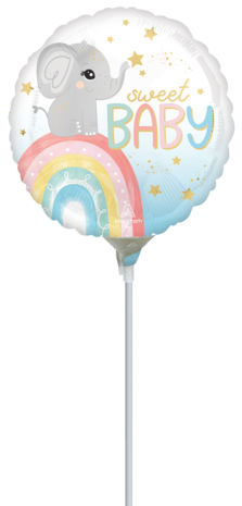 Mooideco - Satin Baby Elephant - Baby - 9 inch - A15 Anagram