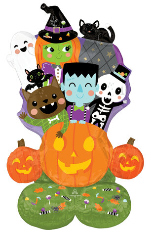 Large Monster Mingle Pumpkin - Airloonz - Halloween - 48 inch - P71 - Anagram(1)