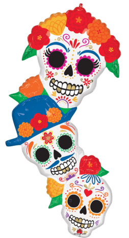 DOTD Bright Flores - SuperShape - Day of the Dead - 41 inch - P35 - Anagram (1)