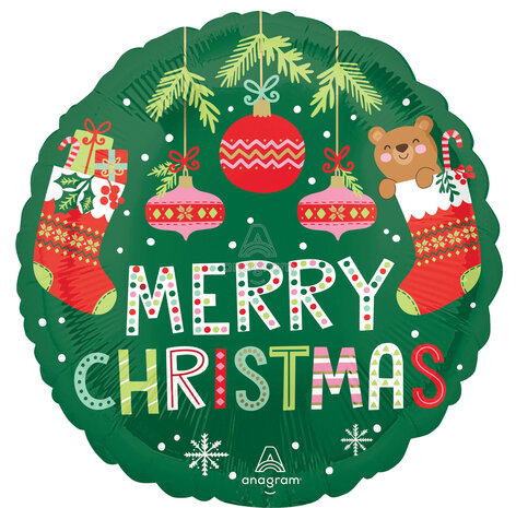 Beary Christmas - Standard Circle - Christmas - 18 inch - S40 - Anagram (1)