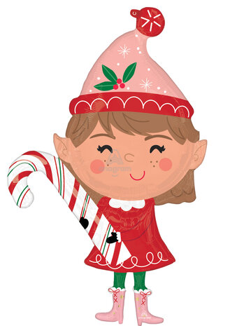 Merry Christmints Elf &ndash; SuperShape &ndash; Christmas &ndash; 49 inch &ndash; P35 &ndash; Anagram Balloons (1 st.)