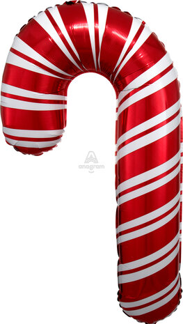 Holiday Candy Cane &ndash; SuperShape XL &ndash; Christmas &ndash; 37 inch &ndash; P35 &ndash; Anagram Balloons (1)